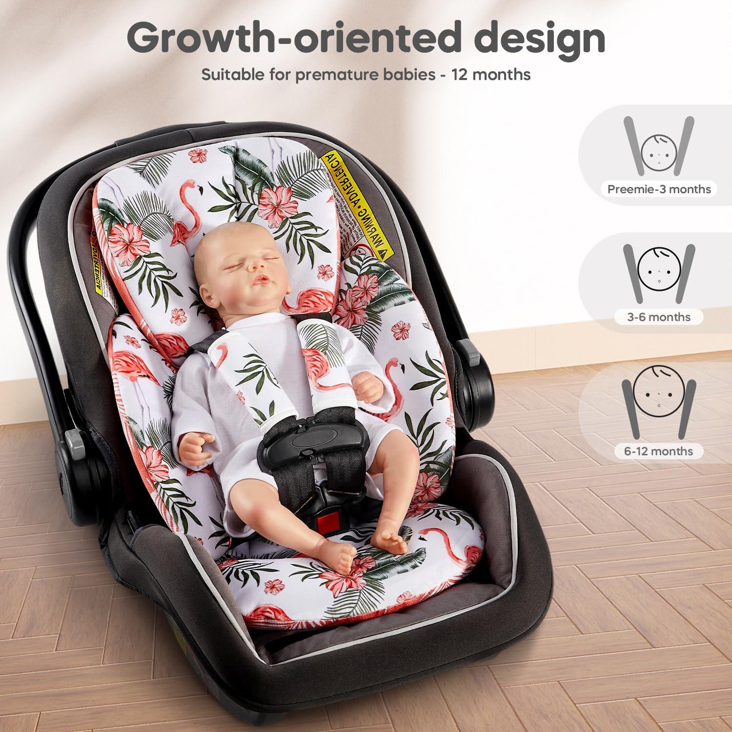 Inserto para Asiento de Auto Babybody Naranja, Soporte Bebés