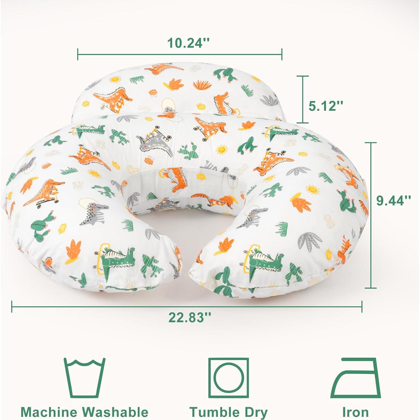 Almohada de Lactancia AMASKY Grande con Funda de Algodón