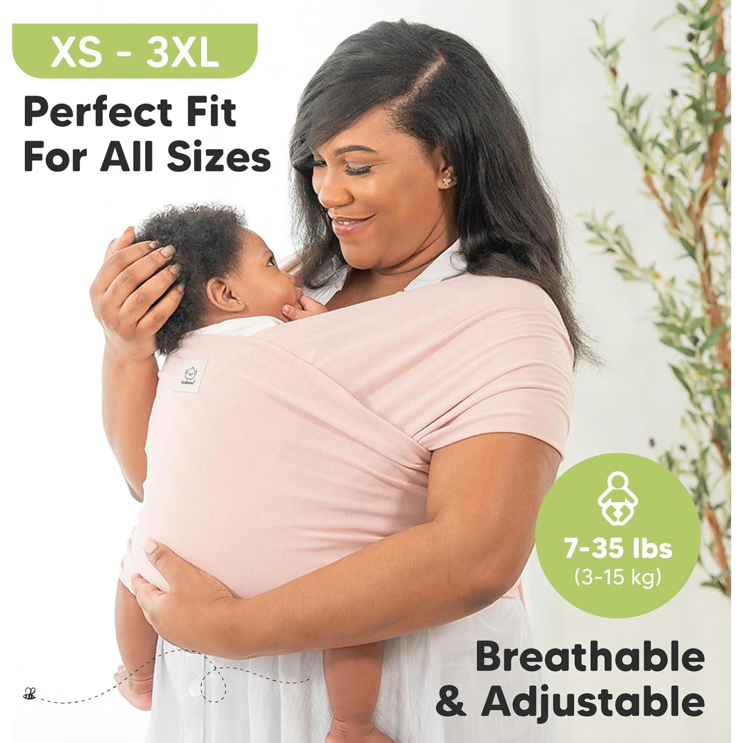 Fular Portabebés KeaBabies Gris Piedra - Ergonómico y Transpirable