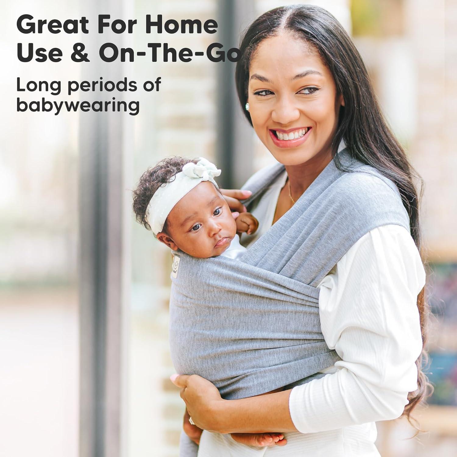 Fular Portabebés KeaBabies Gris Piedra - Ergonómico y Transpirable