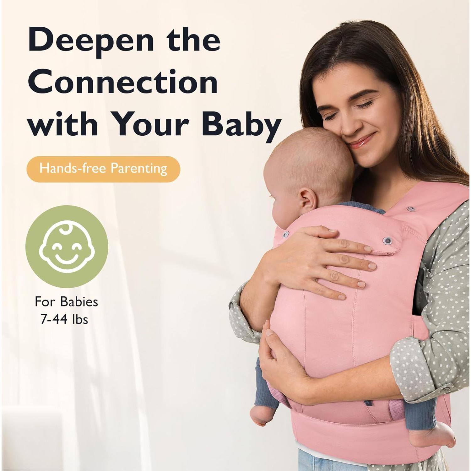 Portabebés ergonómico Mommore gris para recién nacidos y niños