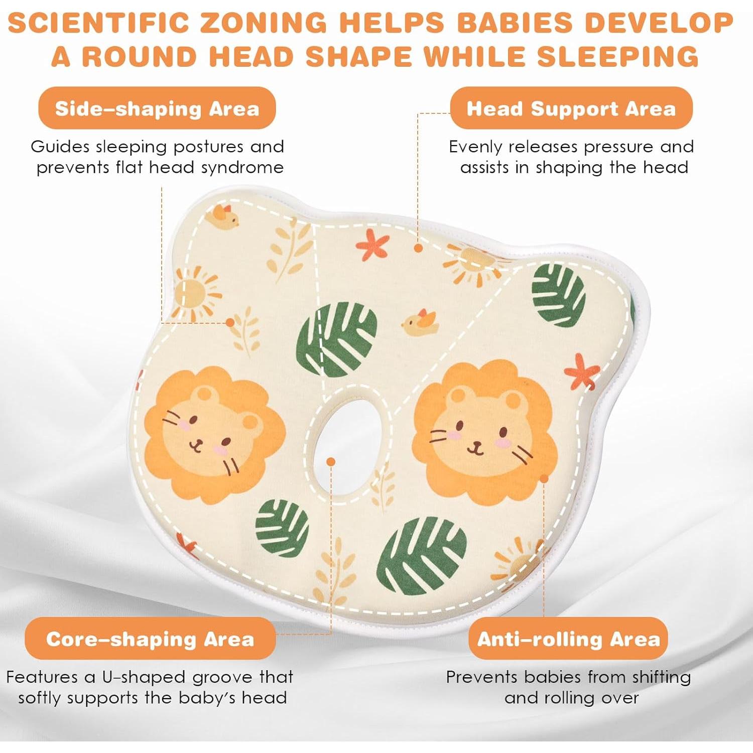 Almohada de Espuma de Memoria Eureka Baby Rosa 27x23 cm