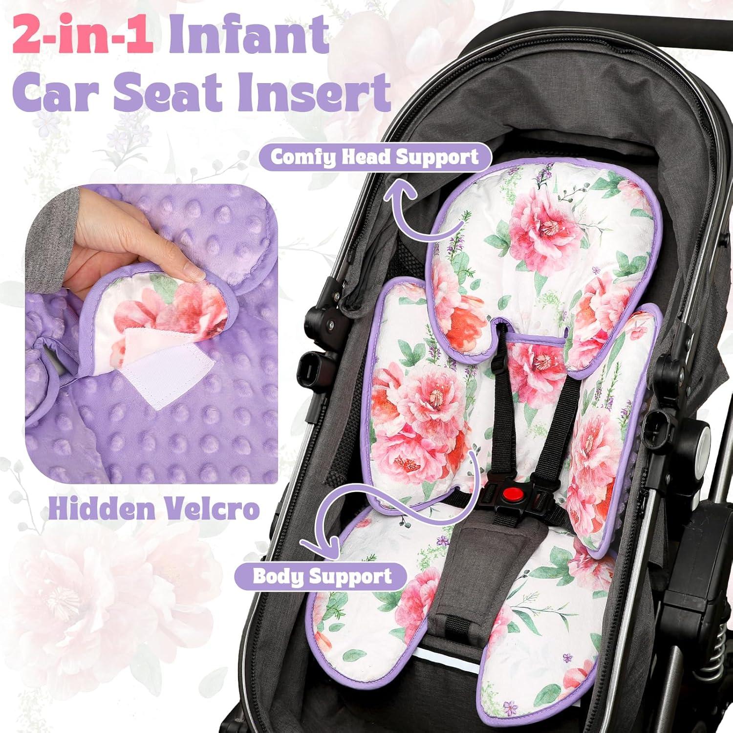 Inserto para Asiento de Auto Bebé Pea Pod 2-en-1 Floral