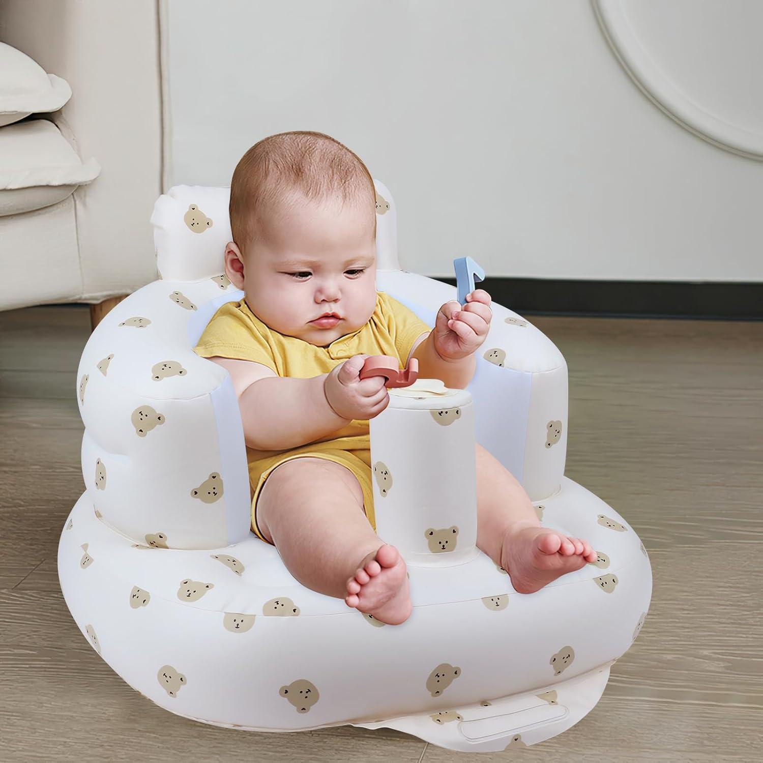 Asiento Inflable para Bebés EKEPE - Cabeza de Oso con Ventosas