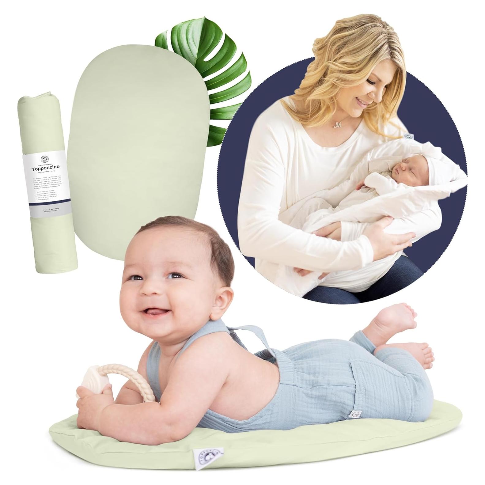 Almohada de Soporte para Bebés Topponcino Verde Salvia