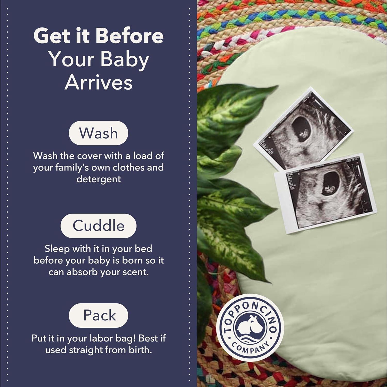 Almohada de Soporte para Bebés Topponcino Verde Salvia