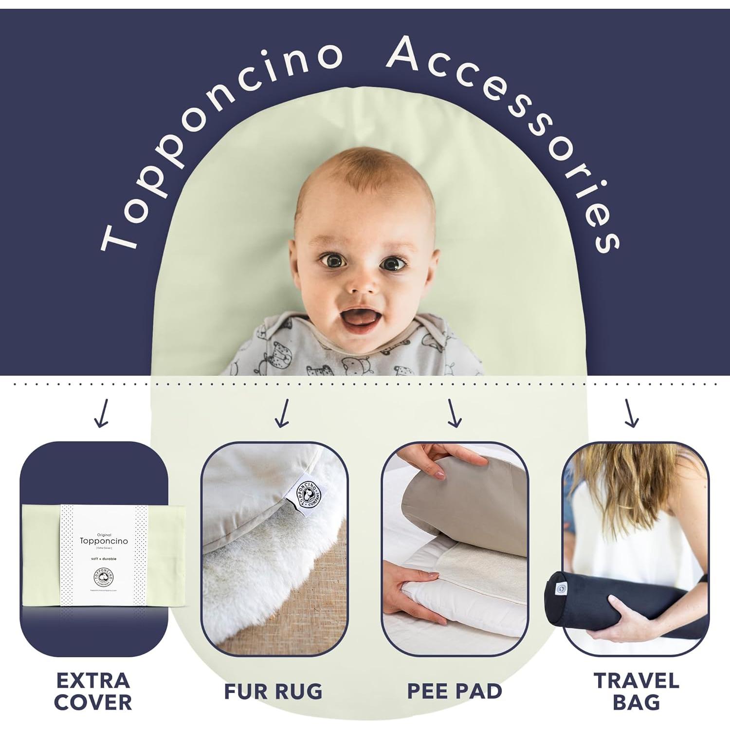 Almohada de Soporte para Bebés Topponcino Verde Salvia