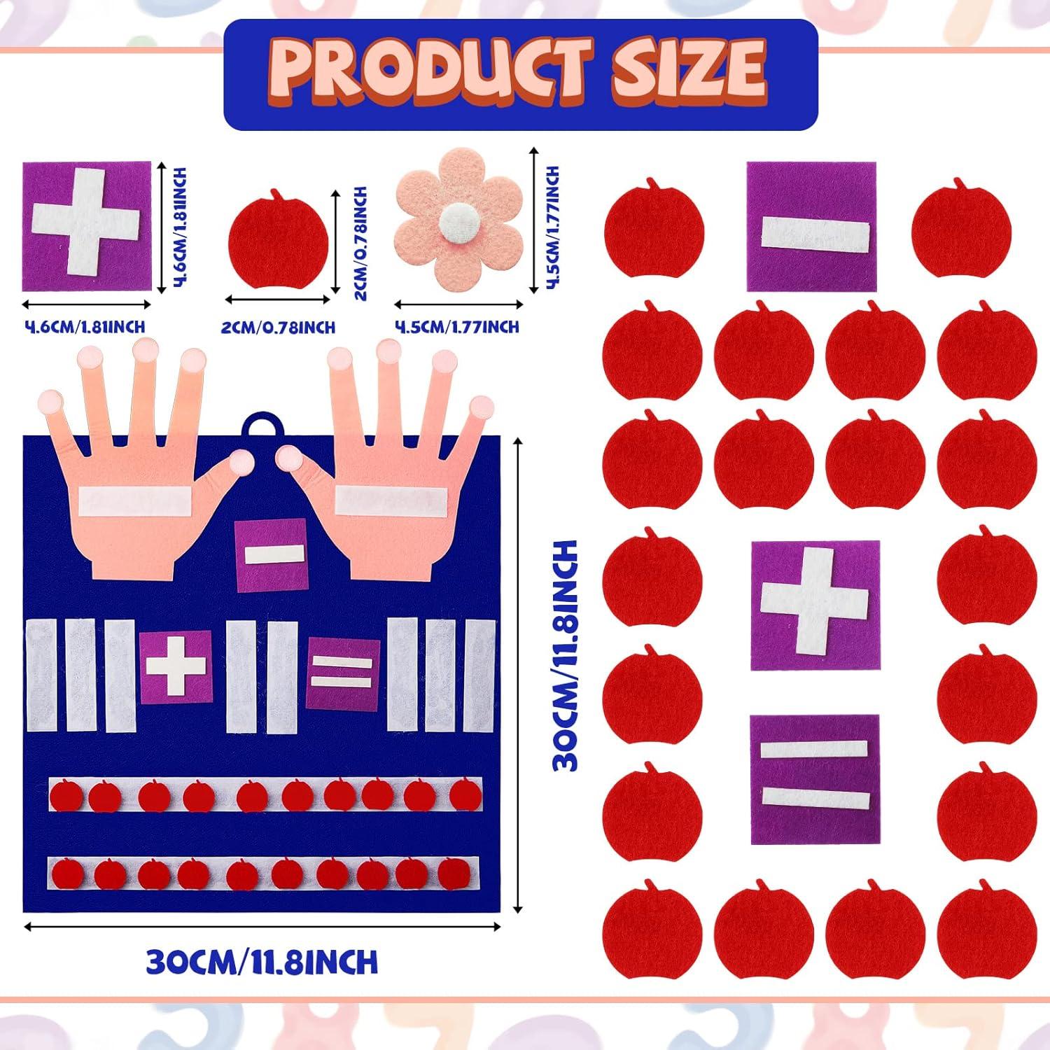 Juego de Matemáticas de Dedos Deekin - 2 Juegos de Fieltro