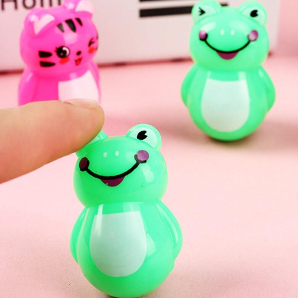 Toyvian 24PCS Mini Tumblers Animales Montessori para Bebé