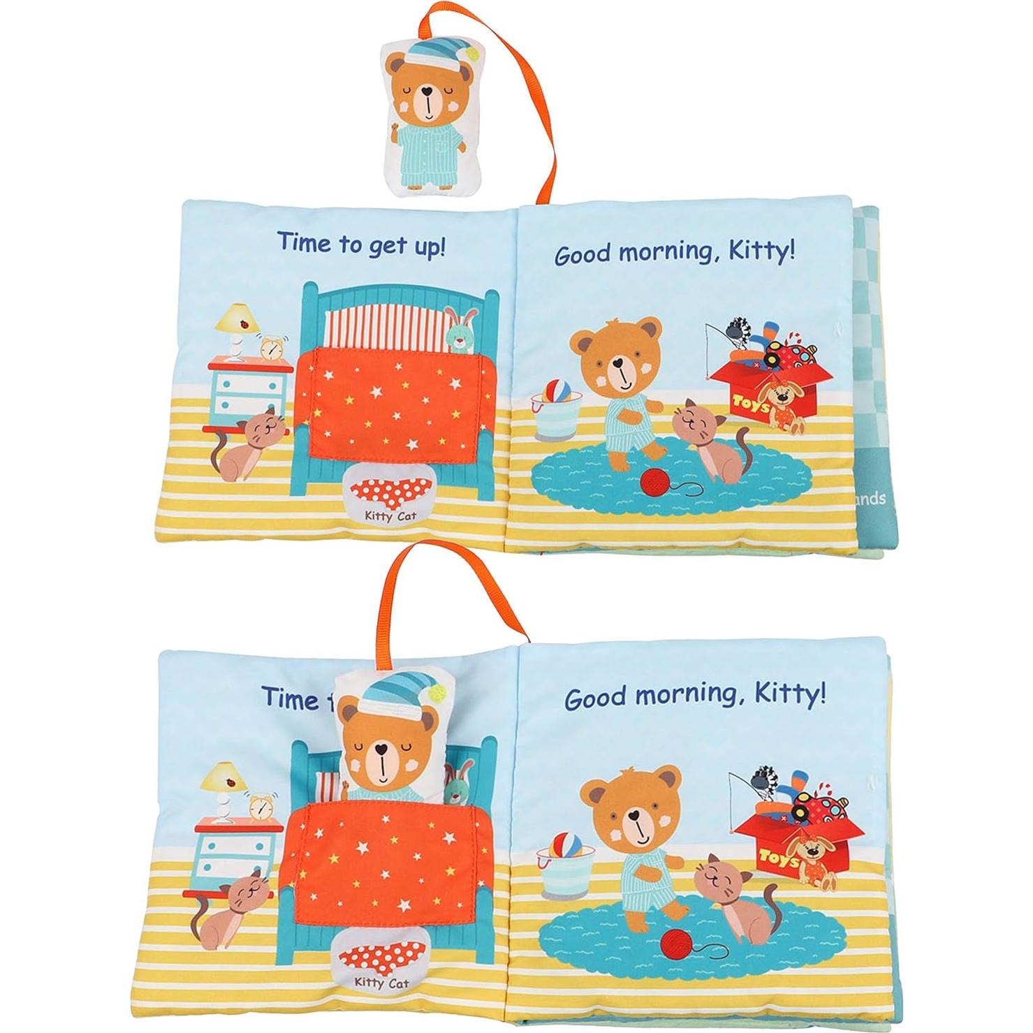 Libro de Tela Suave Bebe Mondo Oso Teddy 0-3 Años