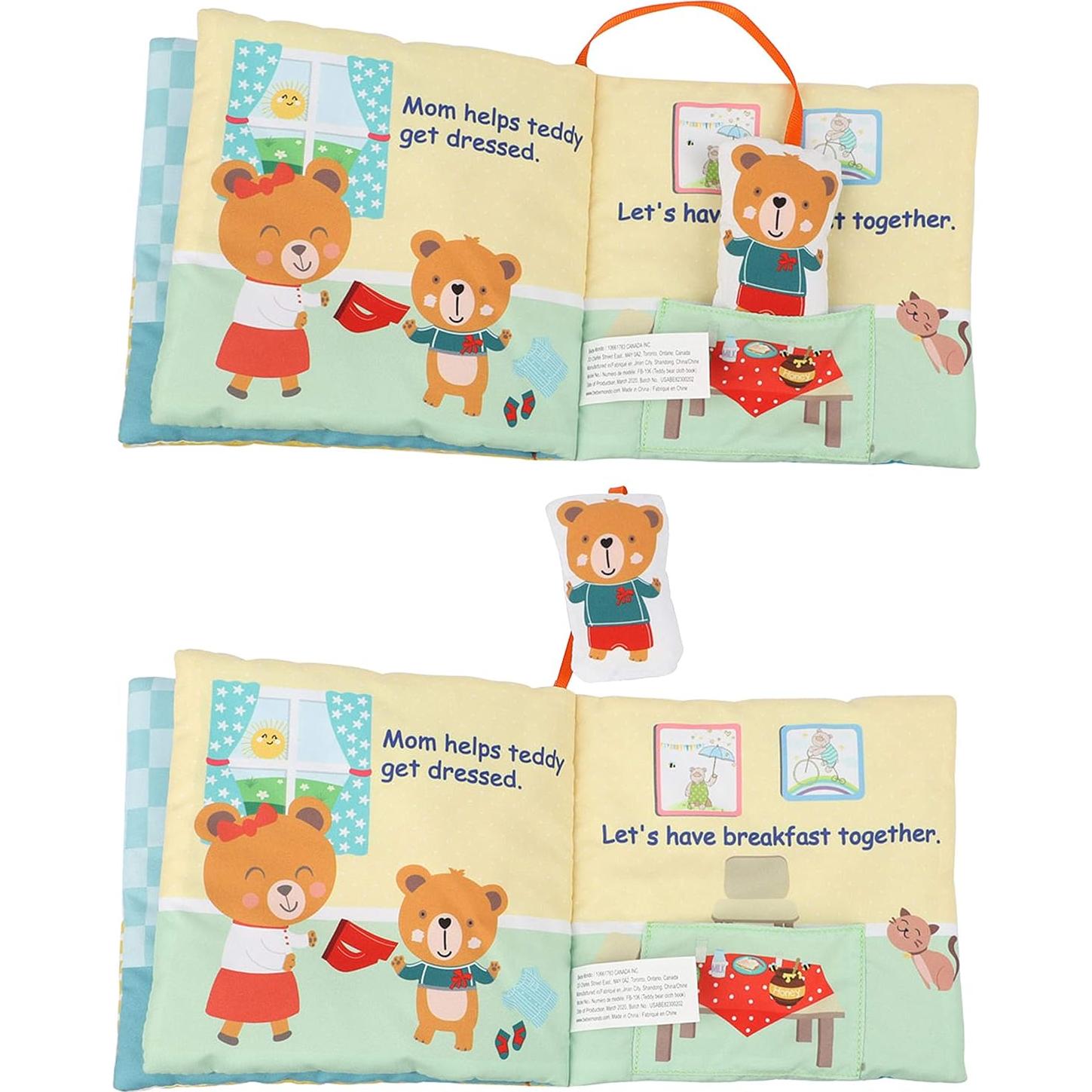 Libro de Tela Suave Bebe Mondo Oso Teddy 0-3 Años
