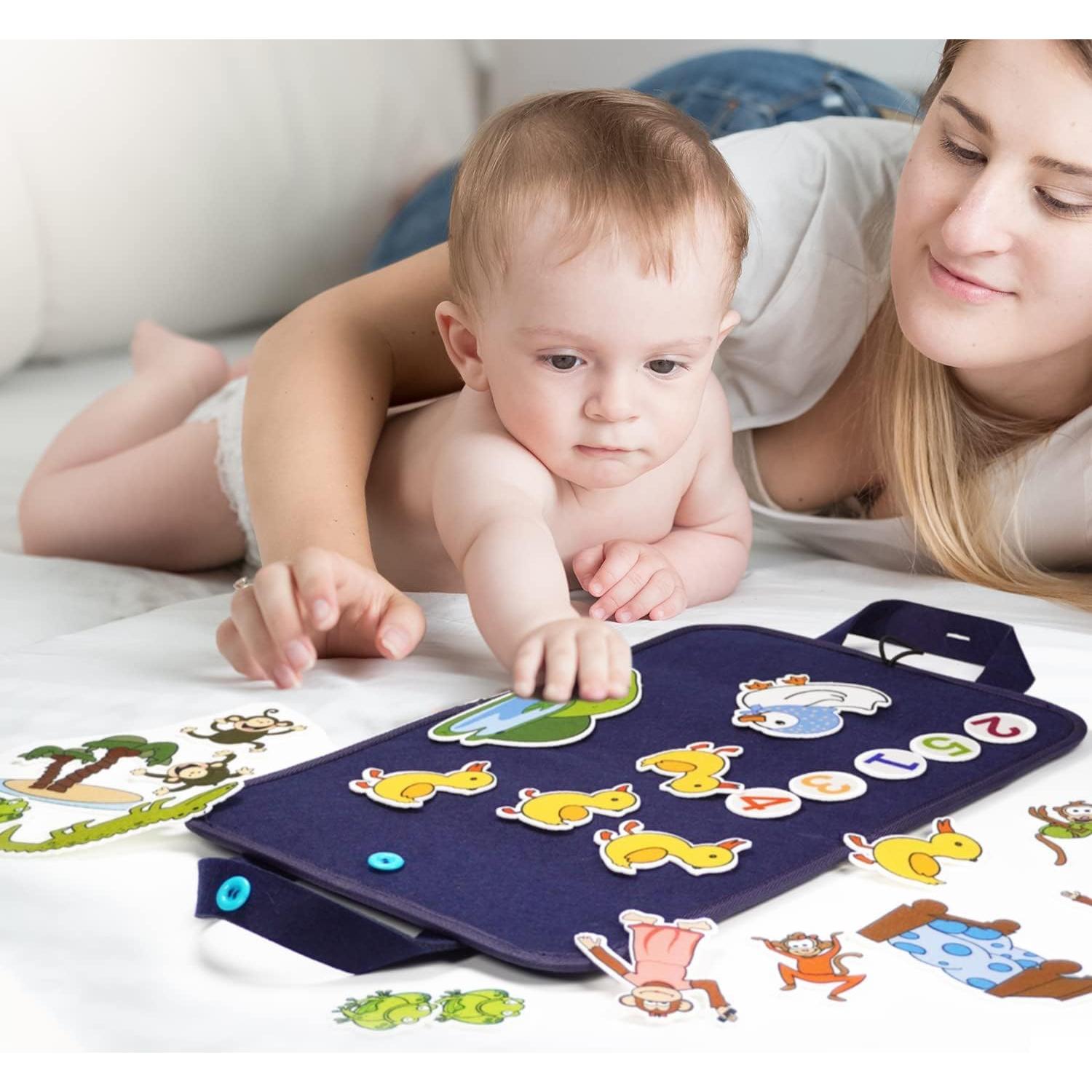 Tablero de Fieltro CHEFAN para Niños con 4 Conjuntos de Rimas