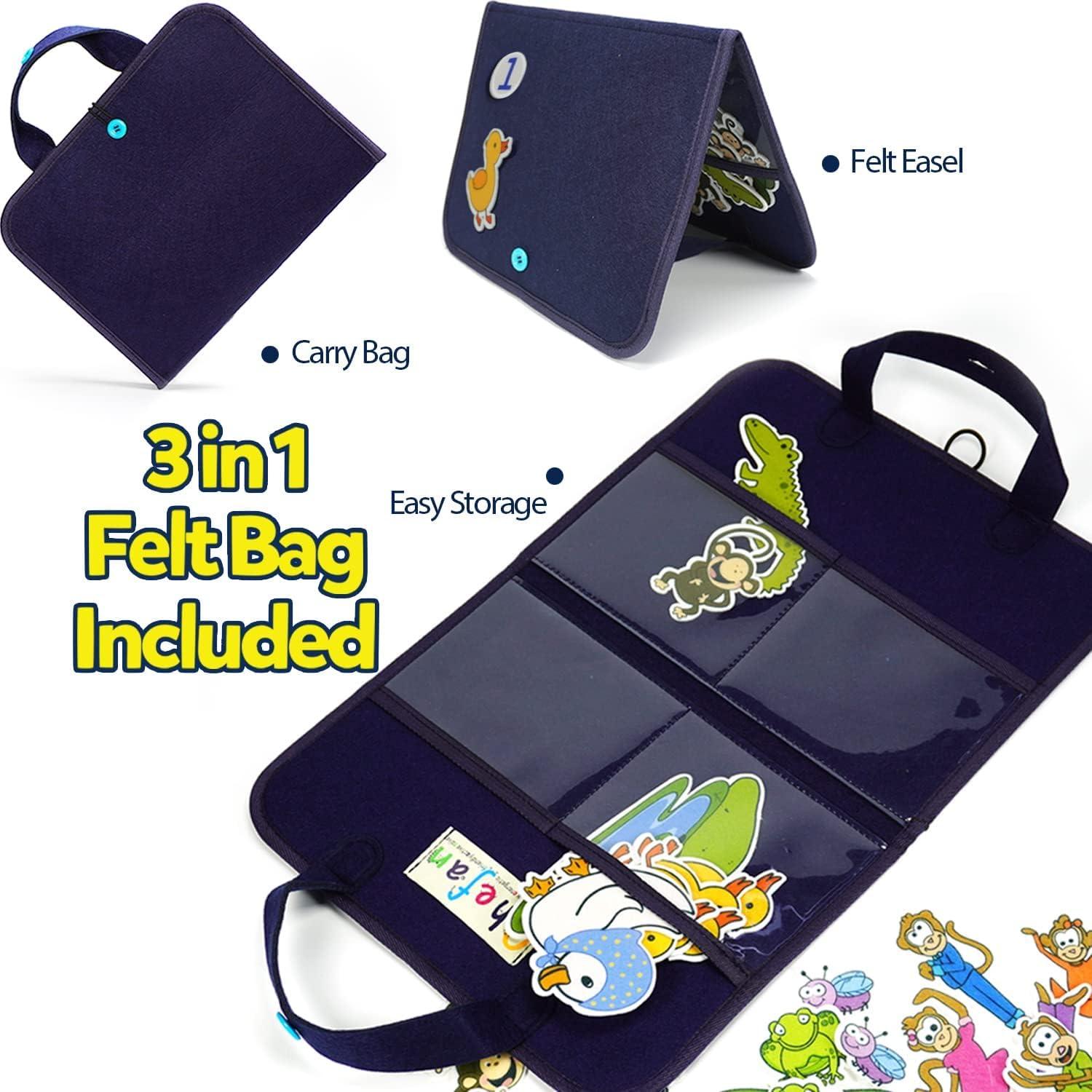 Tablero de Fieltro CHEFAN para Niños con 4 Conjuntos de Rimas