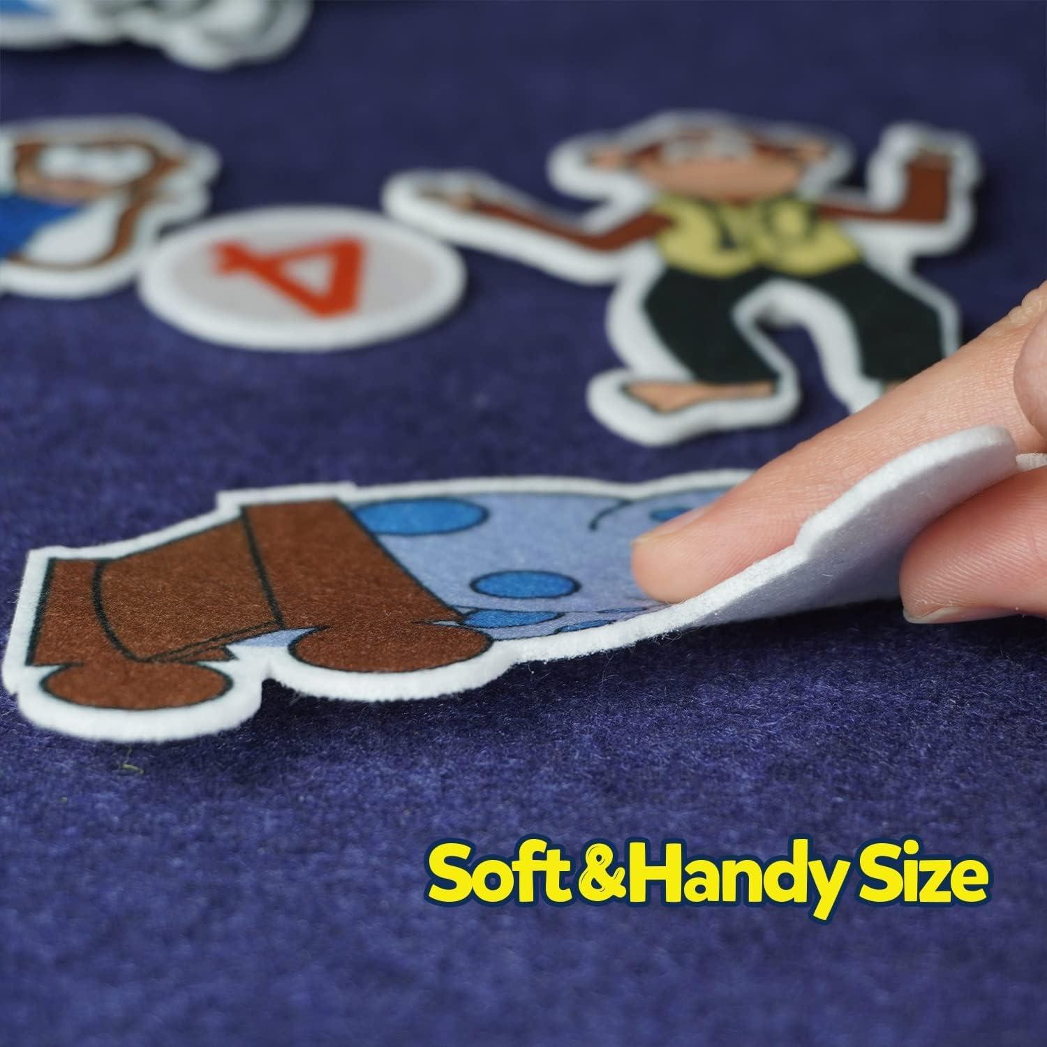 Tablero de Fieltro CHEFAN para Niños con 4 Conjuntos de Rimas