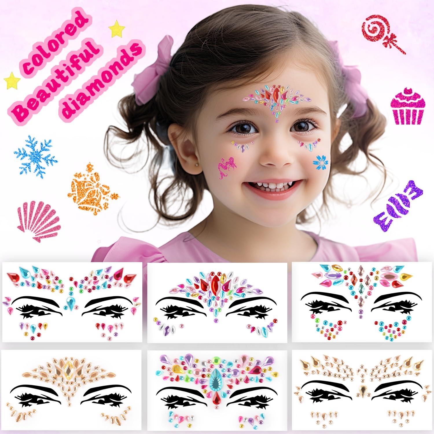 Kit de Tatuajes de Brillo XiQiDianr - 24 Colores, 60 Calcomanías