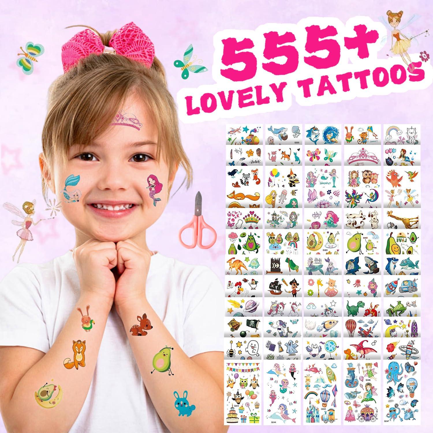 Kit de Tatuajes de Brillo XiQiDianr - 24 Colores, 60 Calcomanías