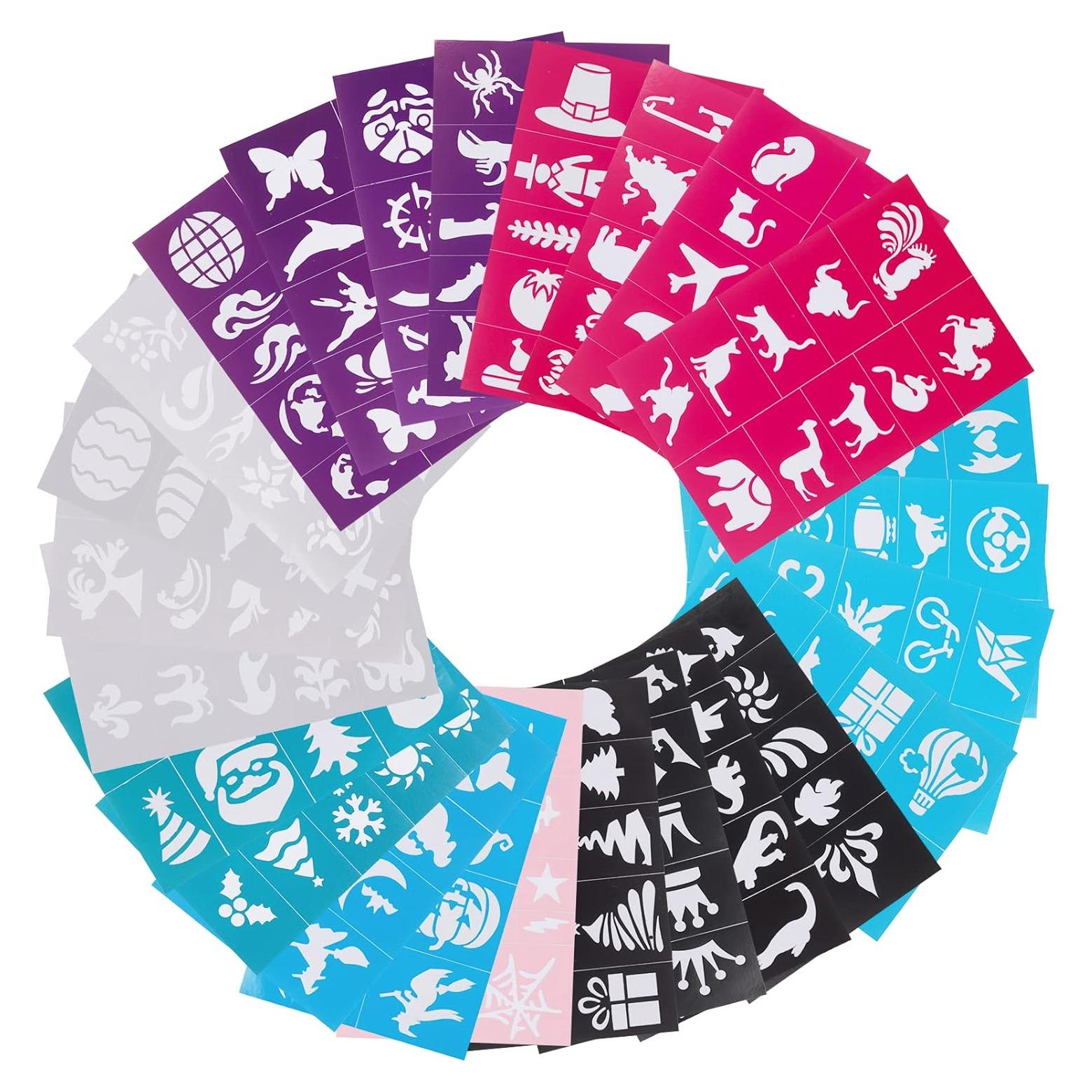 Kit de Plantillas de Pintura Facial NEPOG - 250 Piezas Reutilizables