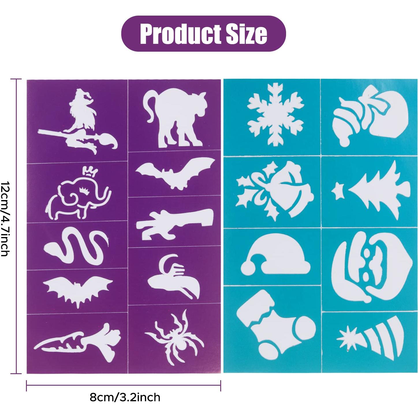 Kit de Plantillas de Pintura Facial NEPOG - 250 Piezas Reutilizables