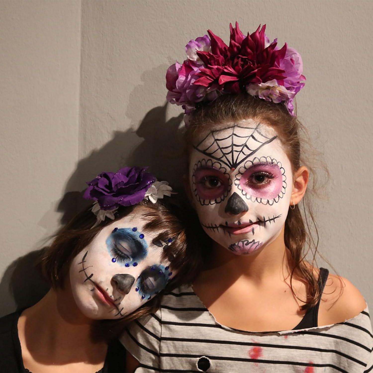 Tatuajes Faciales Temporales ChurlChurl Día de los Muertos - 10 Piezas