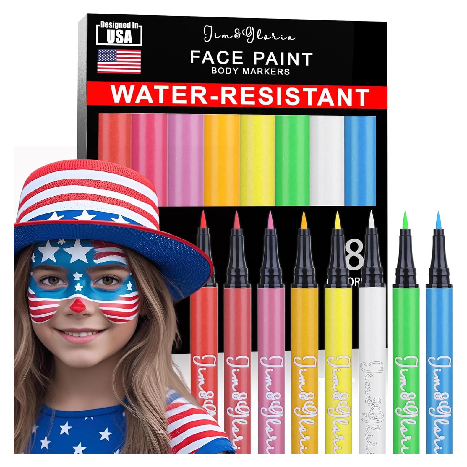 Bolígrafo de Tatuaje Temporal Resistente al Agua Jim&Gloria - 12 Colores