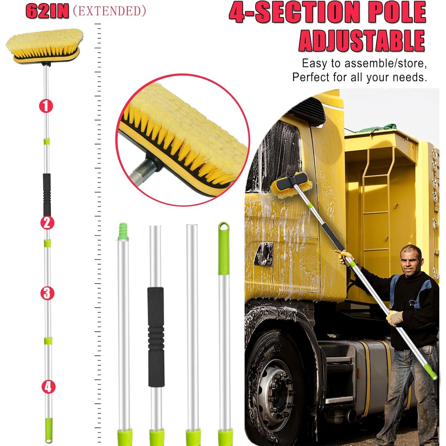 Kit de Lavado de Autos DGHEYQT 16PCS con Cepillo de 158cm