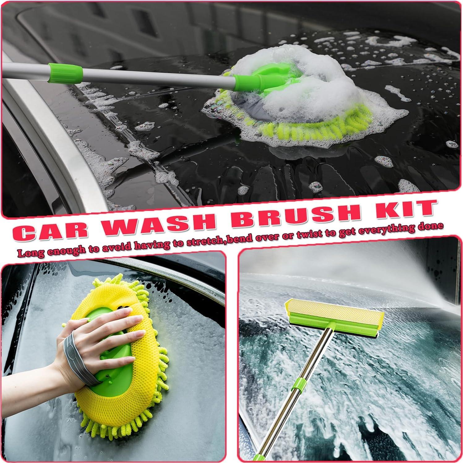 Kit de Lavado de Autos DGHEYQT 16PCS con Cepillo de 158cm