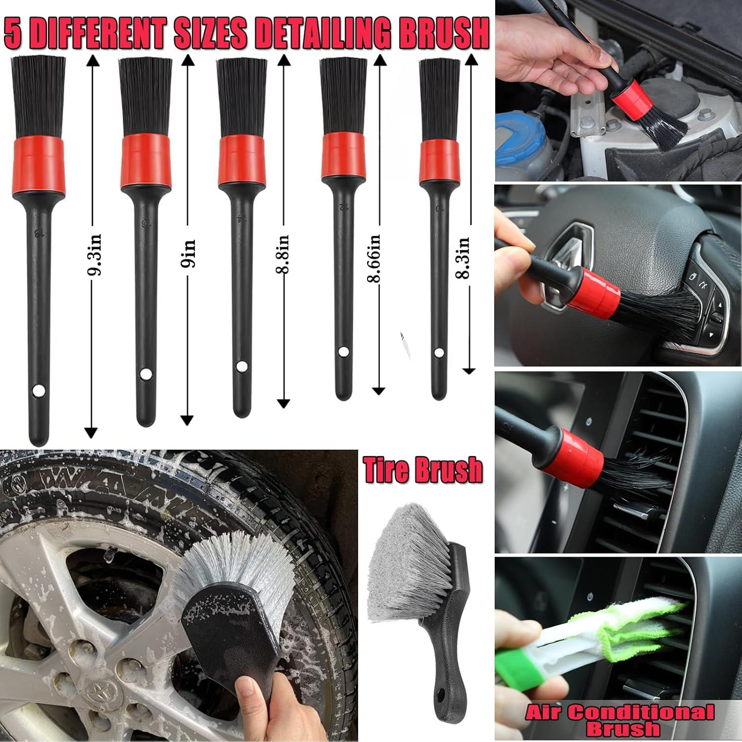 Kit de Lavado de Autos DGHEYQT 16PCS con Cepillo de 158cm