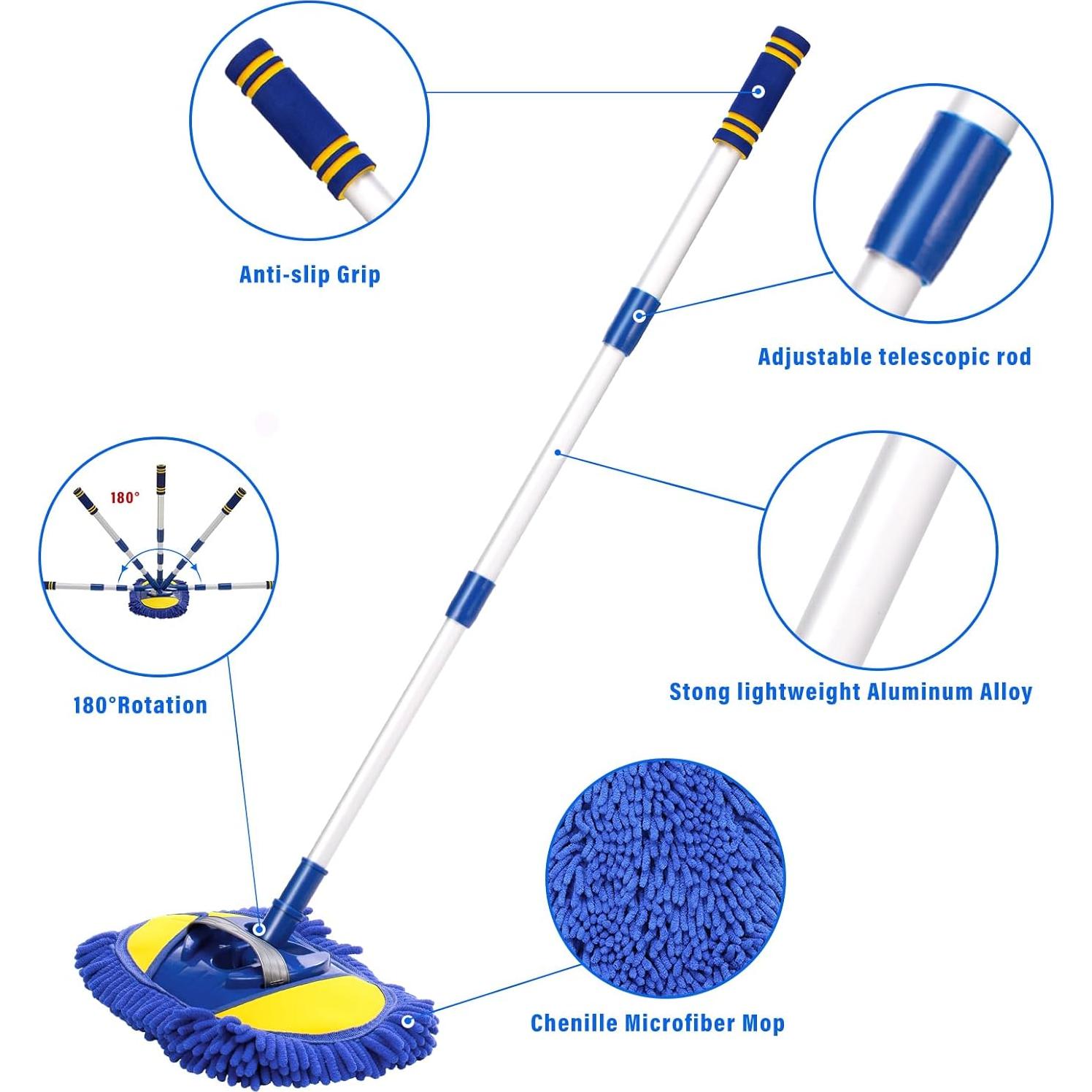 Kit de Lavado de Autos Aumotop con Mango Largo y Microfibra