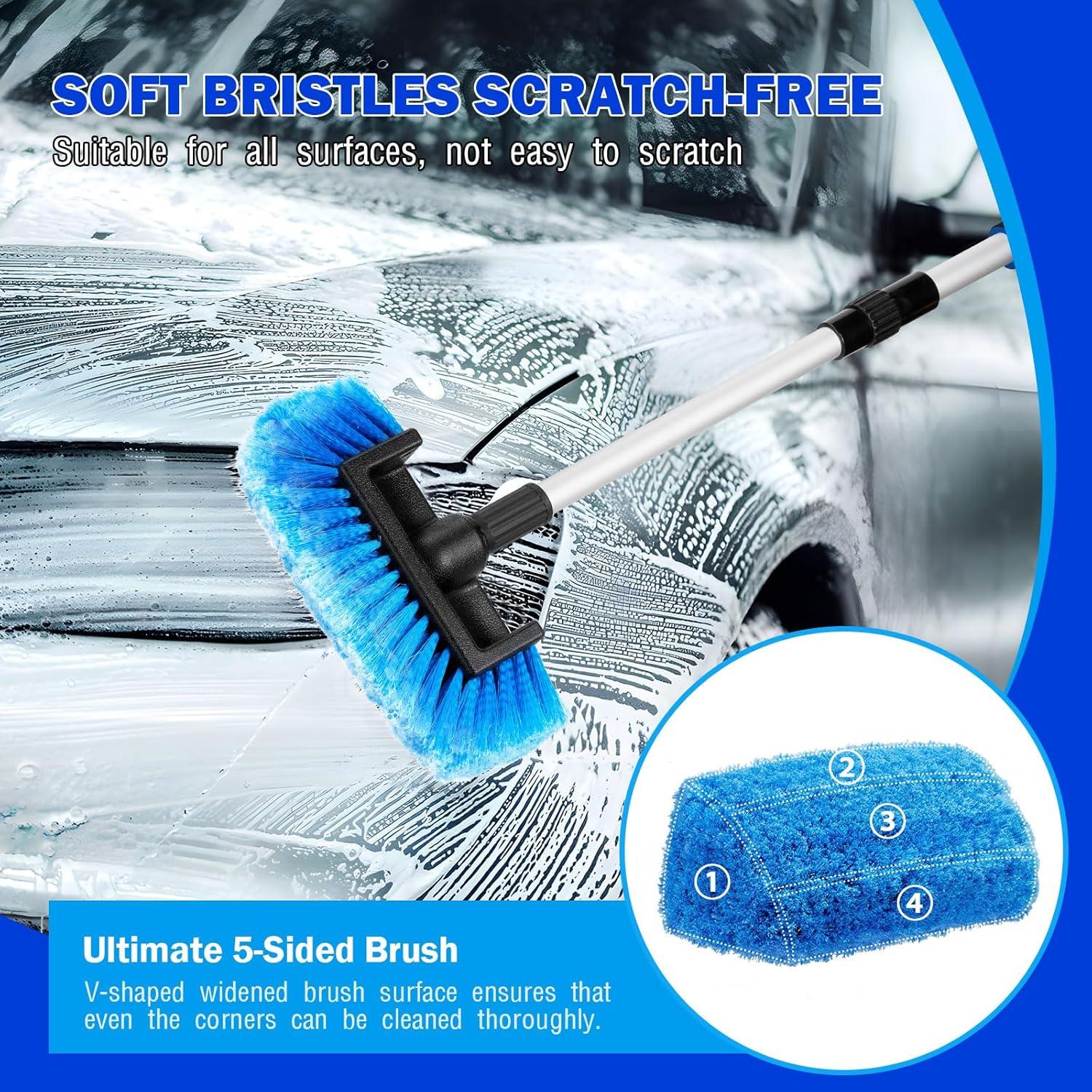 Kit de Limpieza de Autos Farafox 7 Piezas con Cepillo Extensible 157 cm