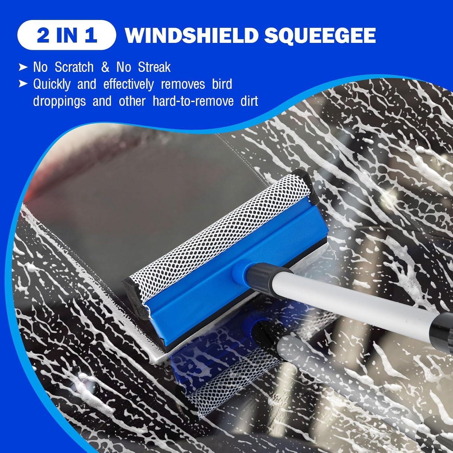 Kit de Limpieza de Autos Farafox 7 Piezas con Cepillo Extensible 157 cm