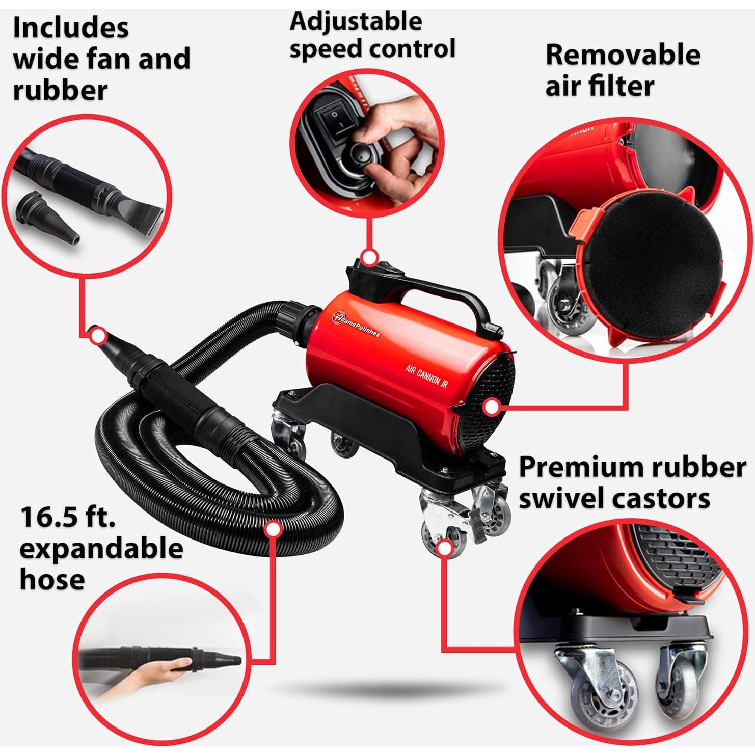 Soplador de Auto Adam's Polishes Air Cannon Jr. 5m Filtrado