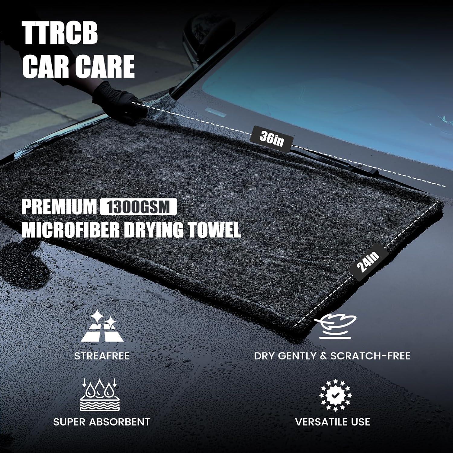 Kit de 2 Toallas de Microfibra TTRCB 1300 GSM Ultra Absorbentes