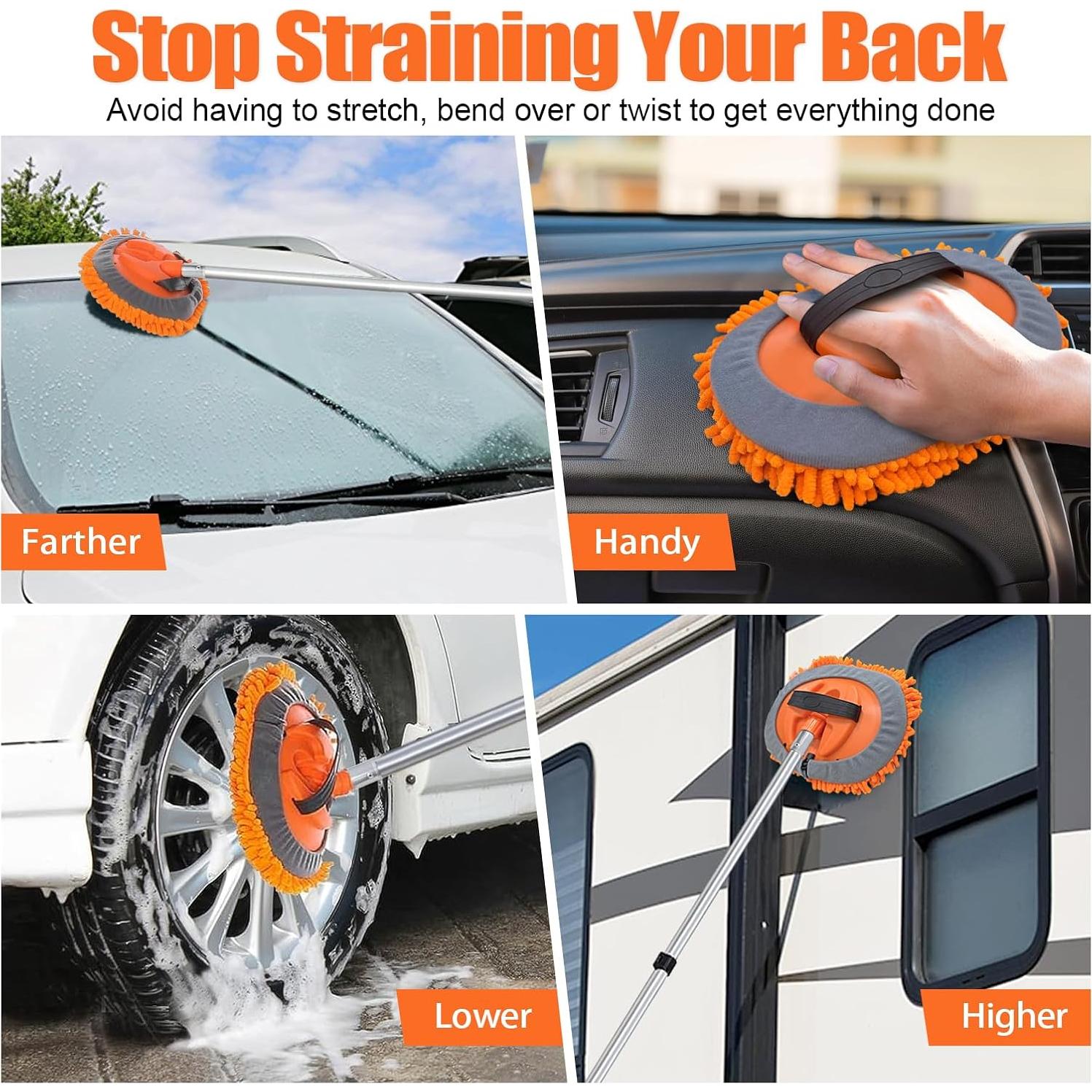 Kit de Limpieza de Autos ARTIPOLY con Poste de 3.66m