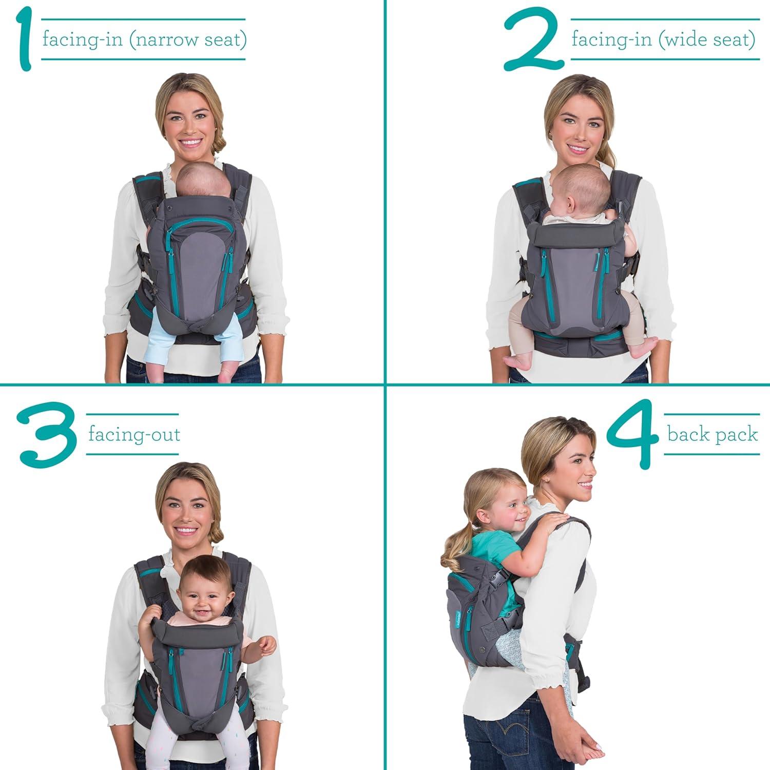 Portabebés Infantino Carry On Gris Ergonómico 3.6-18.1 kg