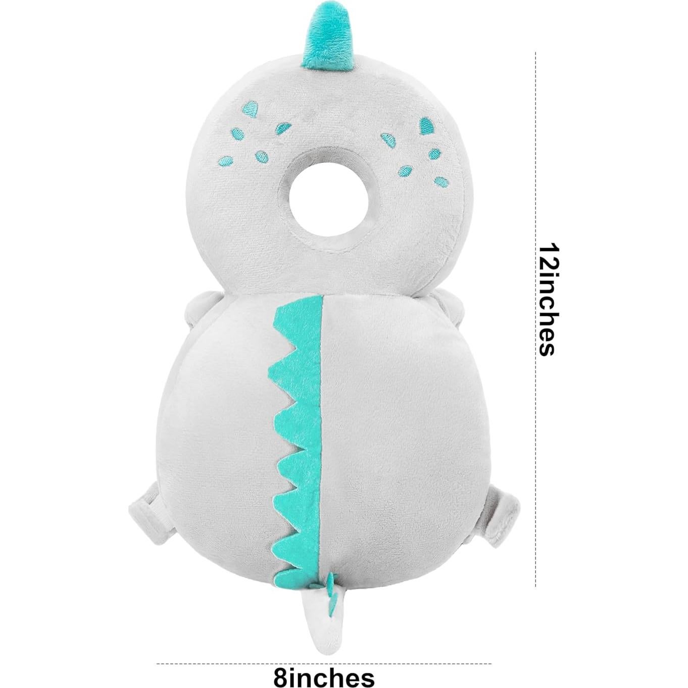 Protector de Espalda para Bebés BW001 Dinosaurio Gris Ajustable