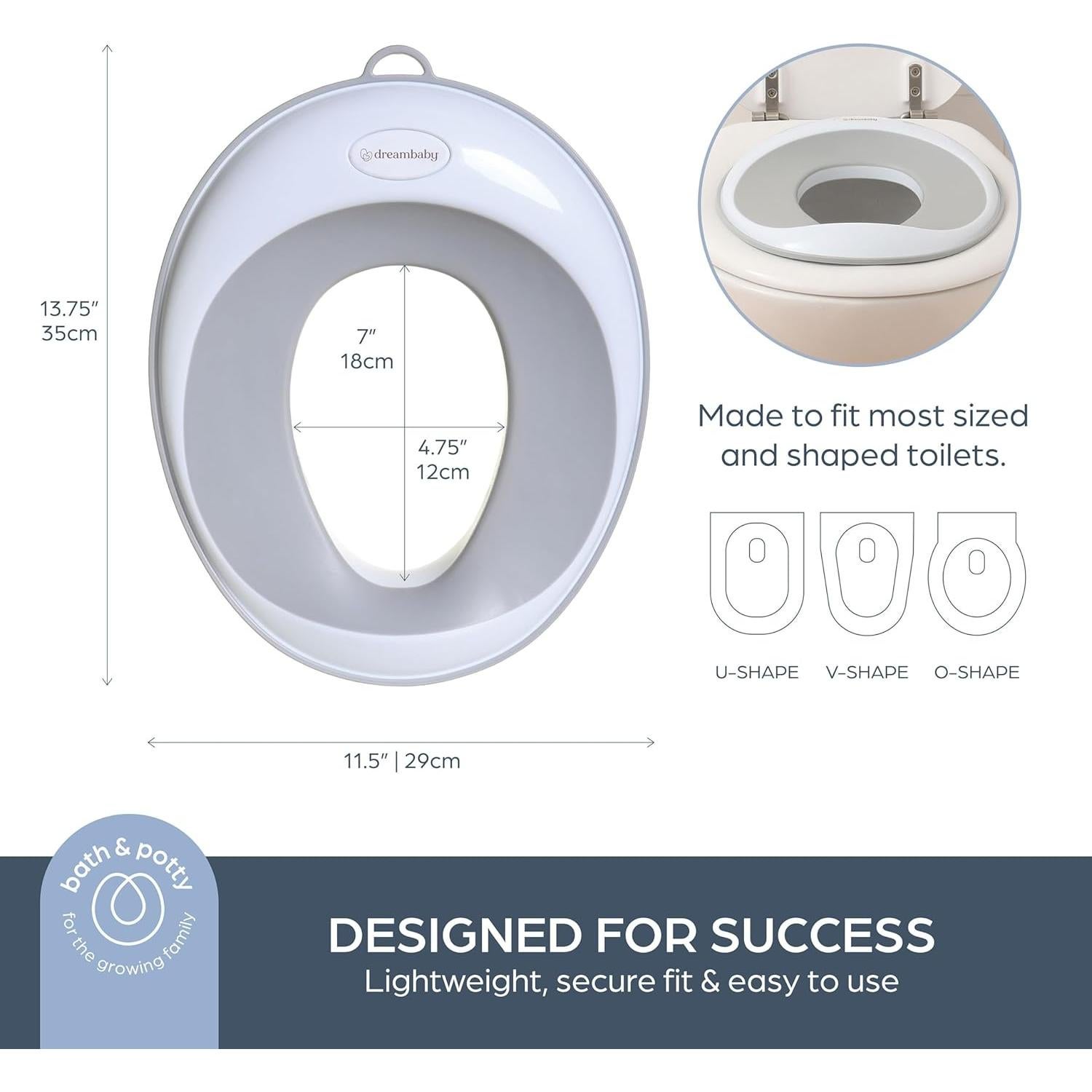 Asiento de Entrenamiento para Baño Dreambaby Antideslizante 36.83 cm