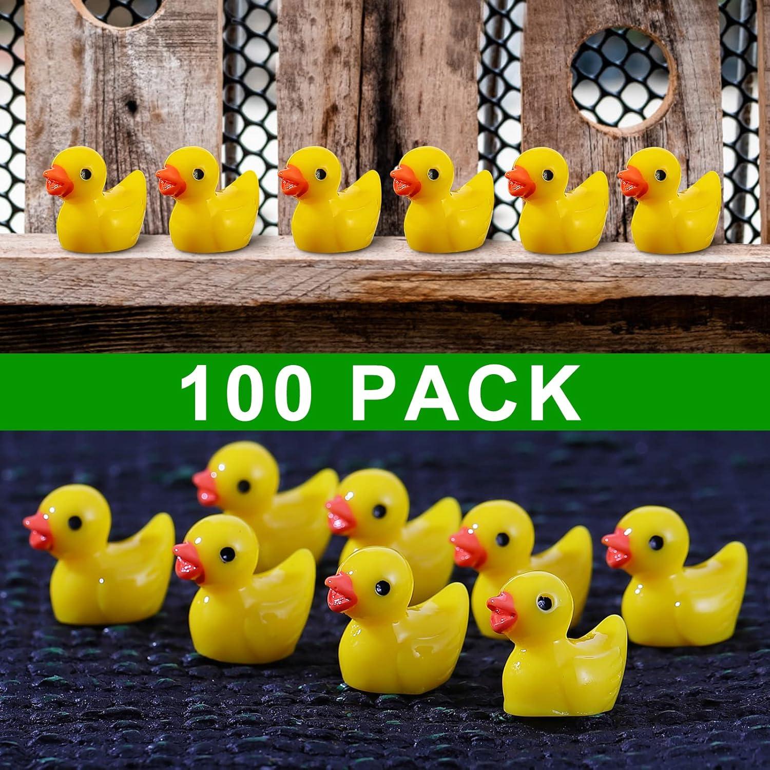 100 Patos de Resina Miniatura para Decoración DIY - Ekisemio