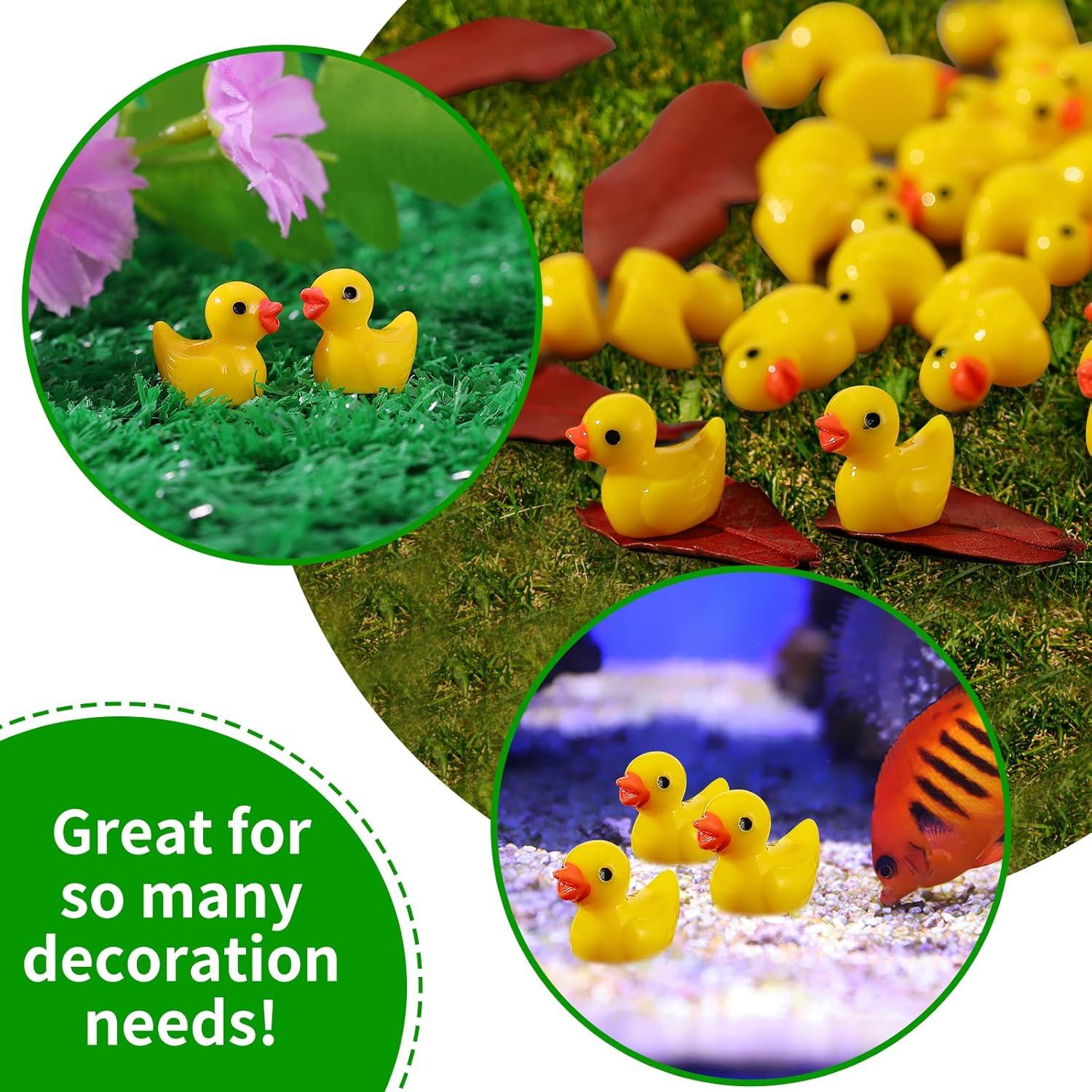 100 Patos de Resina Miniatura para Decoración DIY - Ekisemio