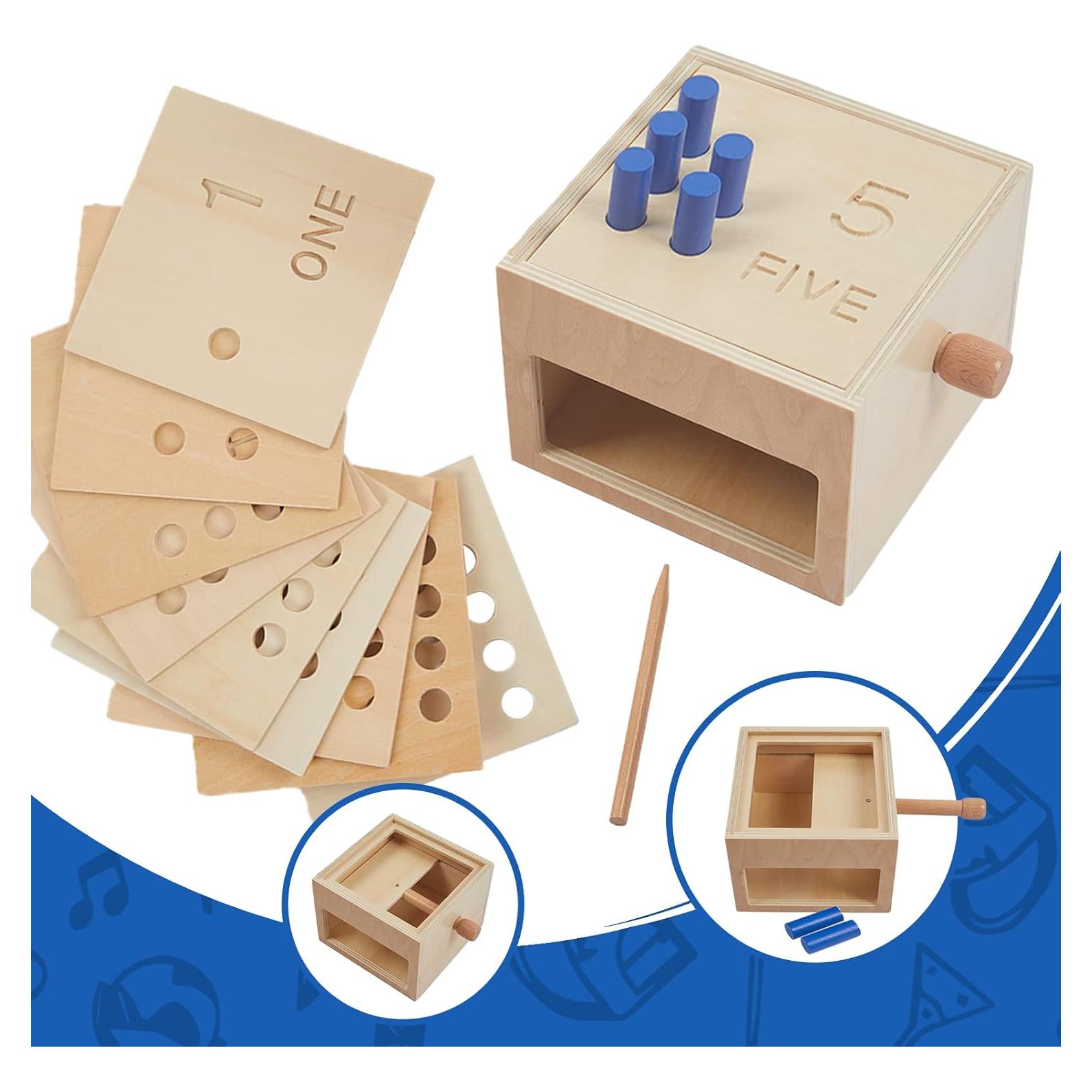 Caja de Tablero de Contar Montessori de Madera - Juguete Educativo