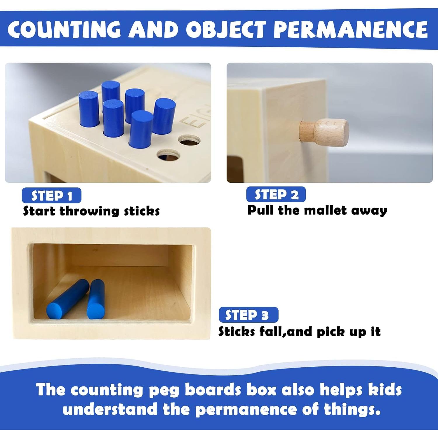 Caja de Tablero de Contar Montessori de Madera - Juguete Educativo