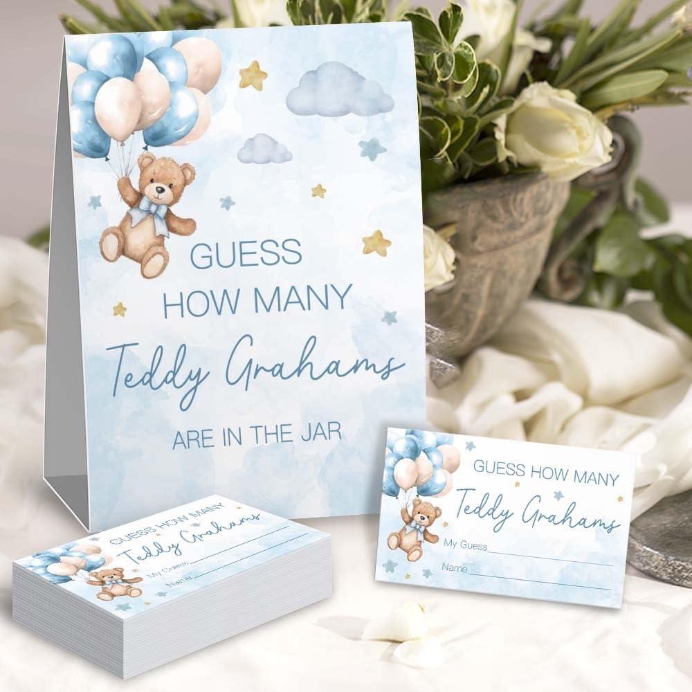 Juego Adivina Cuántos Osos Puouoonyi - 1 Cartel y 50 Tarjetas