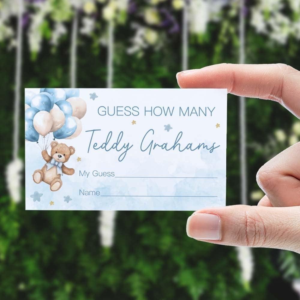 Juego Adivina Cuántos Osos Puouoonyi - 1 Cartel y 50 Tarjetas