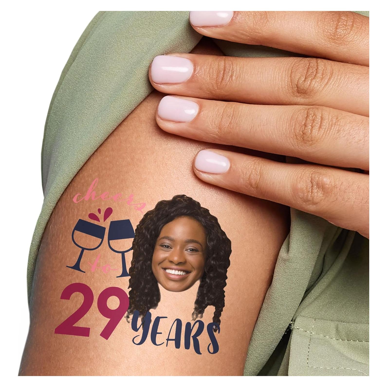 Tatuajes Temporales Personalizados Gran Punto de Felicidad - Set de 12