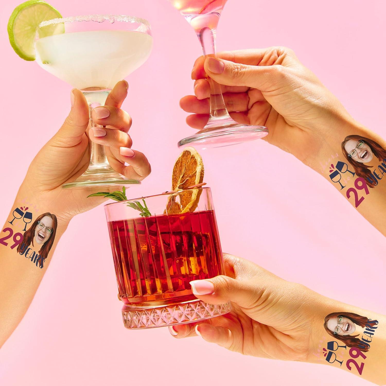 Tatuajes Temporales Personalizados Gran Punto de Felicidad - Set de 12