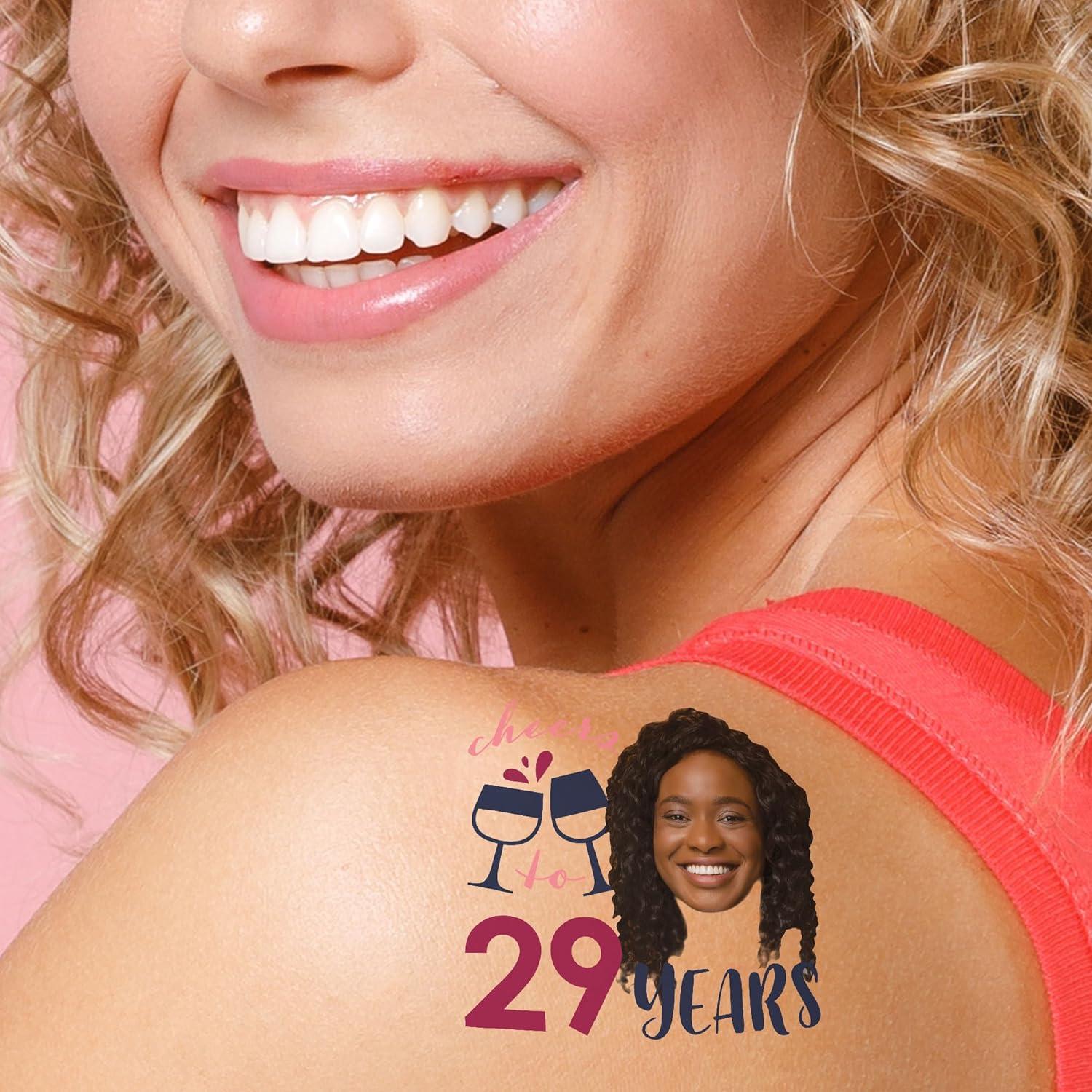 Tatuajes Temporales Personalizados Gran Punto de Felicidad - Set de 12