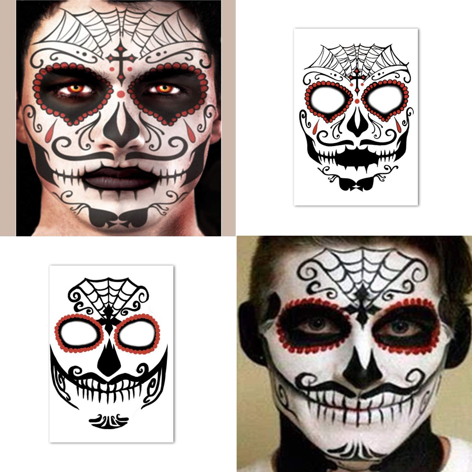 Set de Tatuajes Temporales Halloween Yazhiji 42 Hojas Multicolor
