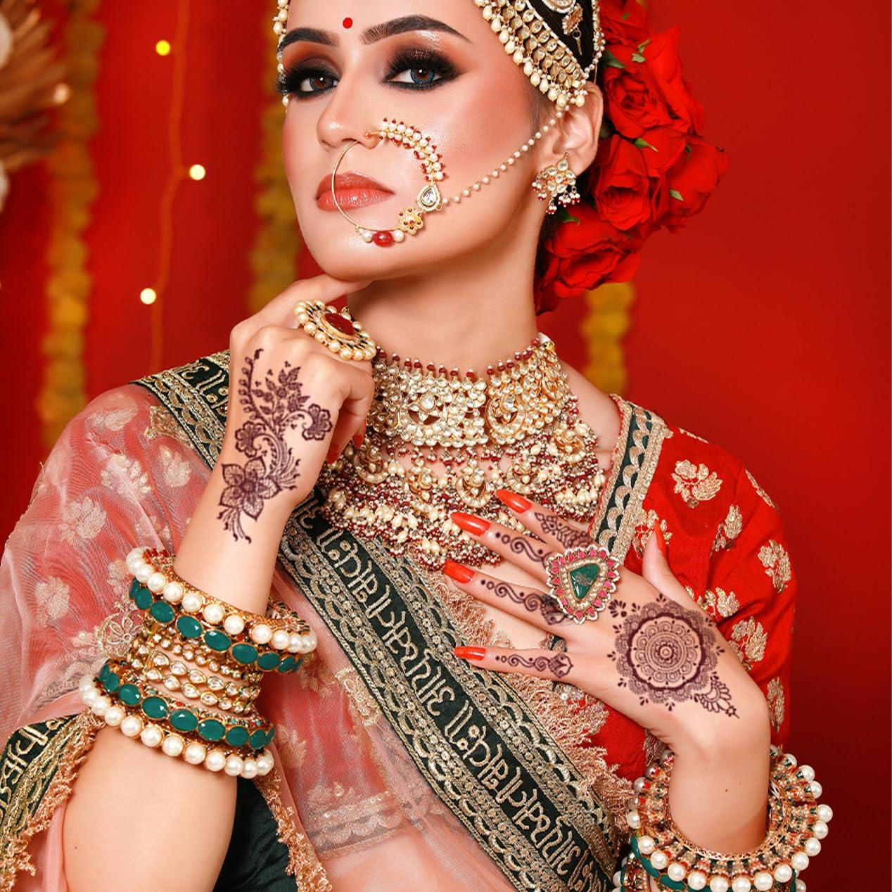 Set de 8 Hojas de Tatuajes Temporales Marrones RoseNacht