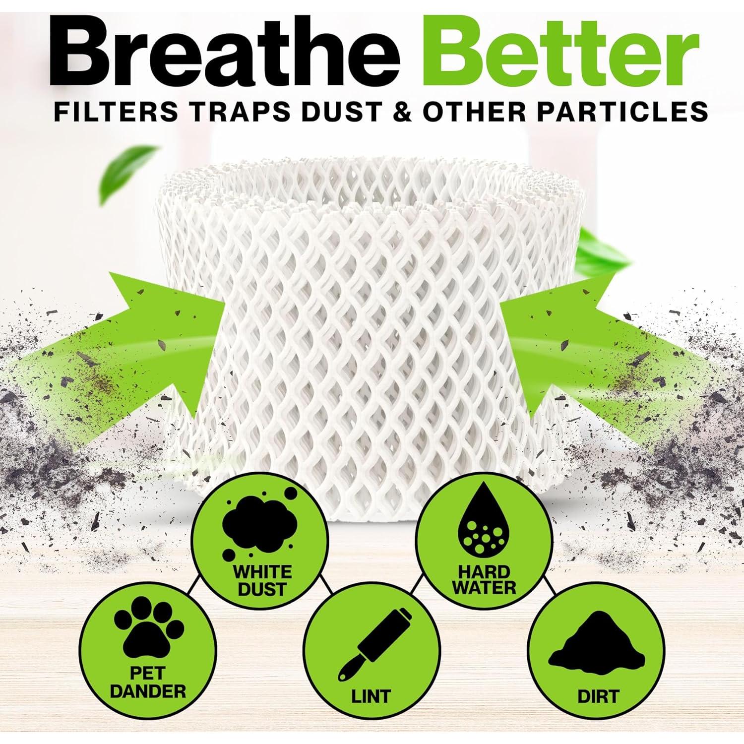 Durabasics Paquete de 4 Filtros Premium para Humidificadores Honeywell