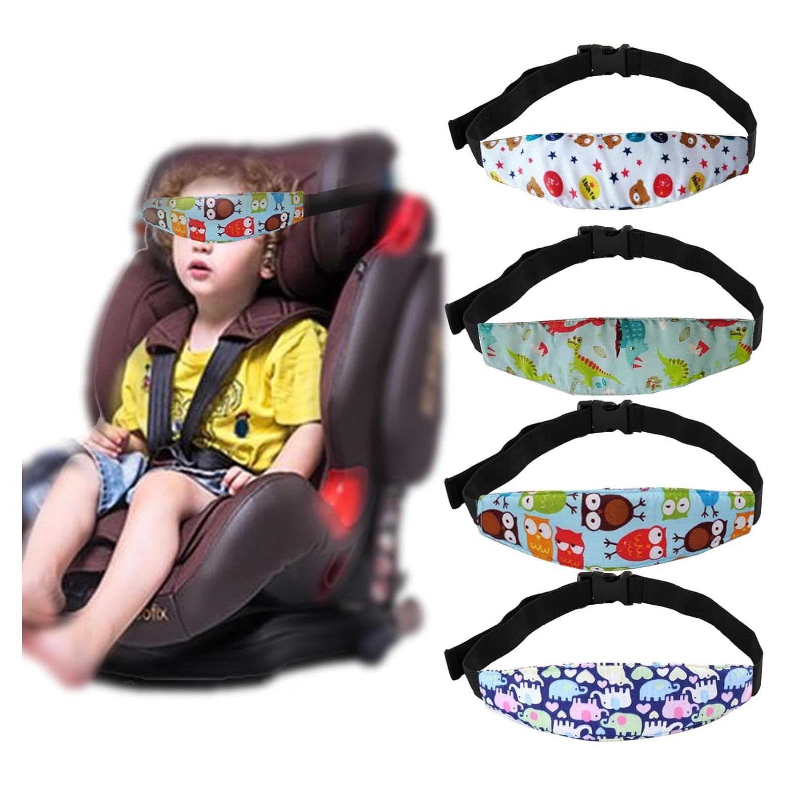 Soporte de Cabeza para Bebé 4 Piezas YSLSLOO Ajustable Azul