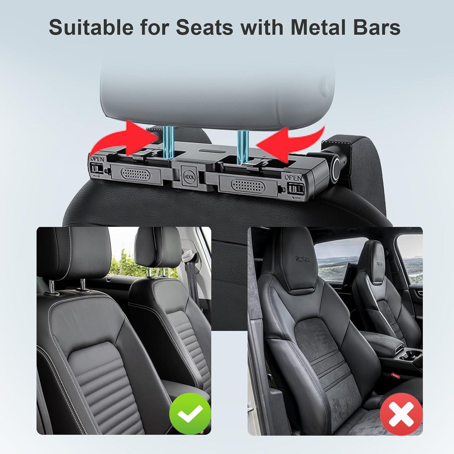 Almohada reposacabezas coche Belmeri ajustable 180° beige